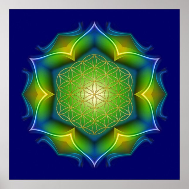 FLOWER OF LIFE / Blume des Lebens - Mandala V Poster (Front)