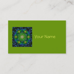FLOWER OF LIFE/Blume des Lebens Mandala V Square Business Card