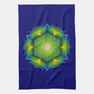 FLOWER OF LIFE / Blume des Lebens - Mandala V Tea Towel