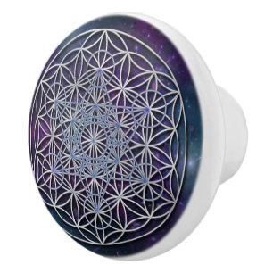 Flower Of Life / Blume des Lebens - Metatron Cube Ceramic Knob