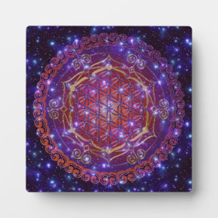 FLOWER OF LIFE/Blume des Lebens Ornament I Square Plaque