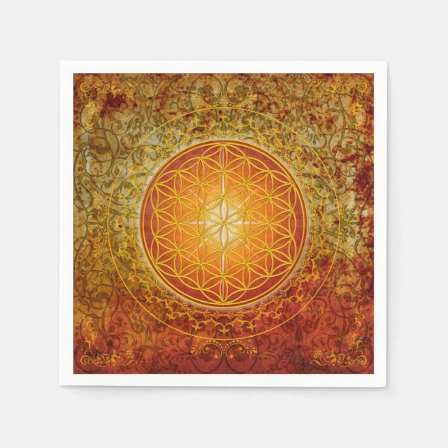 Flower Of Life / Blume des Lebens - Ornament III Napkin (Front)
