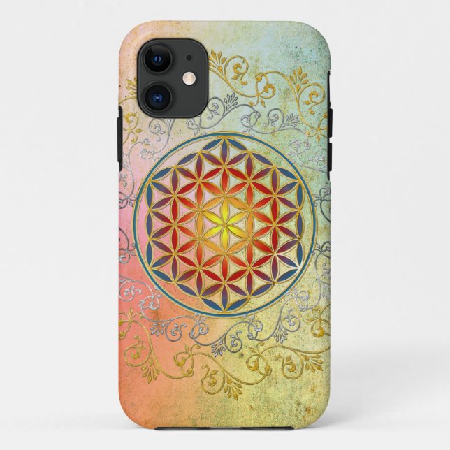 Flower of Life / Blume des Lebens - Ornament IV BG Case-Mate iPhone Case (Back)