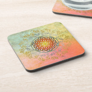 Flower of Life / Blume des Lebens - Ornament IV BG Coaster