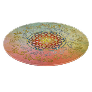 Flower of Life / Blume des Lebens - Ornament IV BG Cutting Board