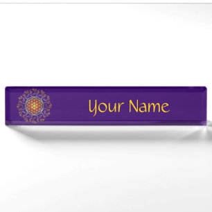 Flower of Life / Blume des Lebens - Ornament IV Nameplate