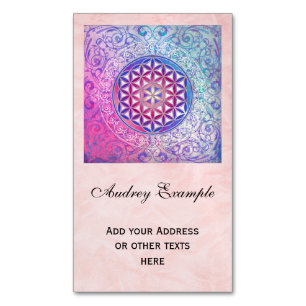 Flower Of Life / Blume des Lebens - Ornament V Magnetic Business Card