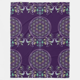 Flower Of Life / Blume des Lebens - Ornaments Fleece Blanket