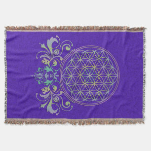Flower of Life / Blume des Lebens - Ornaments II Throw Blanket