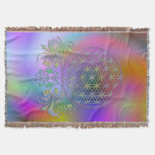 Flower of Life / Blume des Lebens - Ornaments II Throw Blanket