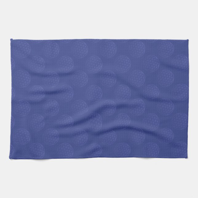 Flower Of Life / Blume des Lebens - pattern blue Tea Towel (Horizontal)