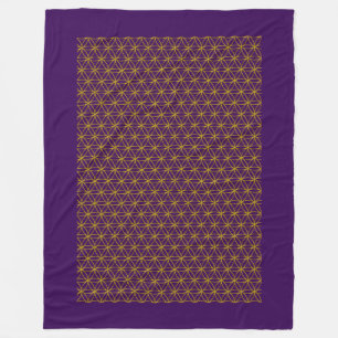 Flower of Life / Blume des Lebens - pattern gold Fleece Blanket
