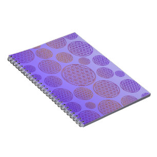 Flower of Life / Blume des Lebens - pattern violet Notebook