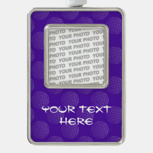 Flower of Life / Blume des Lebens - pattern violet Silver Plated Framed Ornament
