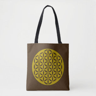 Flower Of Life / Blume des Lebens - punched gold Tote Bag