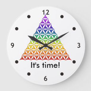 Flower Of Life / Blume des Lebens - pyramid chakra Large Clock