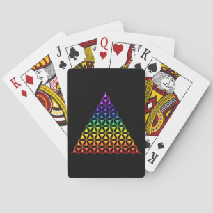 Flower Of Life / Blume des Lebens - pyramid chakra Playing Cards