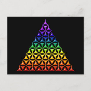 Flower Of Life / Blume des Lebens - pyramid chakra Postcard