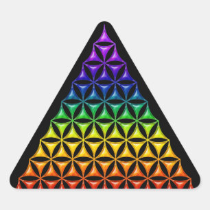 Flower Of Life / Blume des Lebens - pyramid chakra Triangle Sticker
