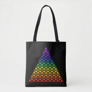 Flower Of Life / Blume des Lebens - Pyramid colour Tote Bag