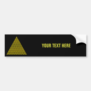 Flower Of Life / Blume des Lebens - pyramid gold Bumper Sticker