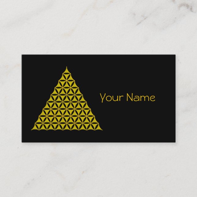 Flower Of Life / Blume des Lebens - pyramid gold Business Card (Front)