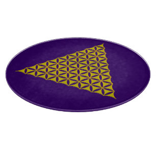 Flower Of Life / Blume des Lebens - pyramid gold Cutting Board