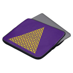 Flower Of Life / Blume des Lebens - pyramid gold Laptop Sleeve