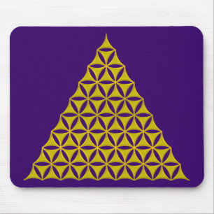 Flower Of Life / Blume des Lebens - pyramid gold Mouse Pad