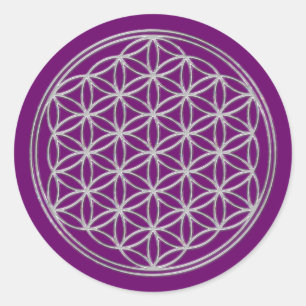 Flower Of Life / Blume des Lebens - shiny crystal Classic Round Sticker