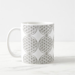 Flower Of Life / Blume des Lebens - silver Coffee Mug