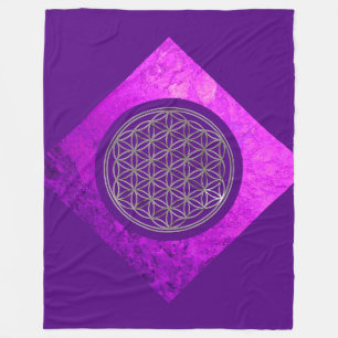 Flower Of Life / Blume des Lebens - SILVER Fleece Blanket
