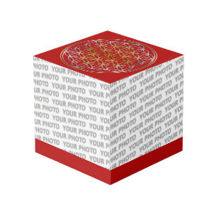 Flower Of Life / Blume des Lebens - silver gold Cube