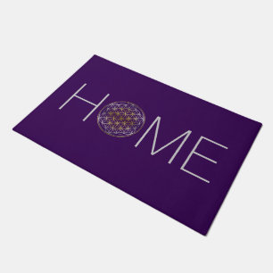 Flower Of Life / Blume des Lebens - silver gold Doormat