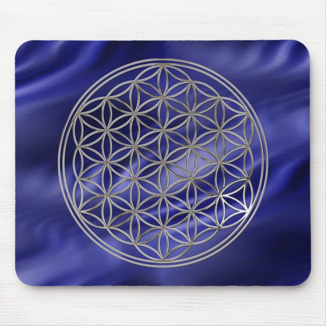 Flower Of Life / Blume des Lebens - silver Mouse Pad (Front)