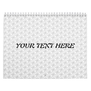 Flower of Life / Blume des Lebens - silver pattern Calendar