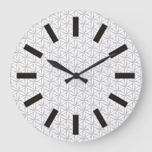 Flower of Life / Blume des Lebens - silver pattern Large Clock