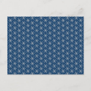 Flower of Life / Blume des Lebens - silver pattern Postcard