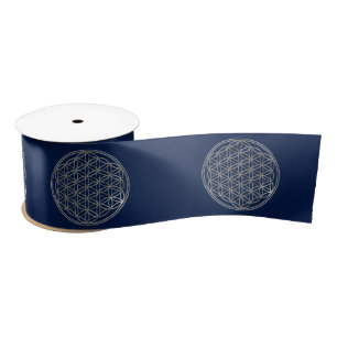 Flower Of Life / Blume des Lebens - SILVER Satin Ribbon