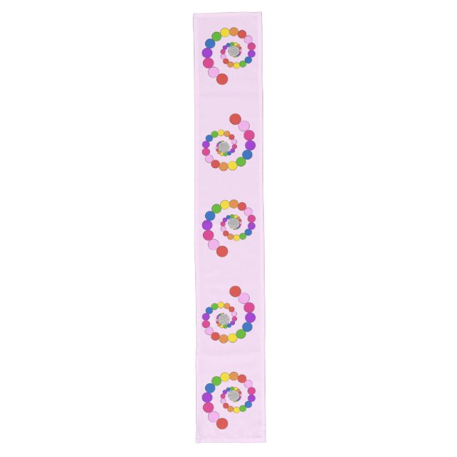 Flower of Life / Blume des Lebens - spiral dots Long Table Runner (Front)