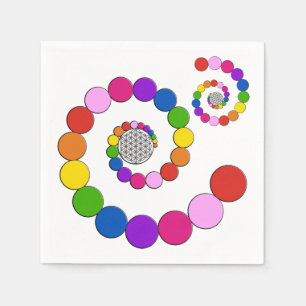 Flower of Life / Blume des Lebens - spiral dots Napkin