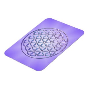 Flower of Life / Blume des Lebens - stamp violet Magnet