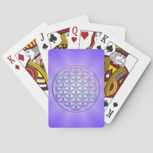 Flower of Life / Blume des Lebens - stamp violet Playing Cards