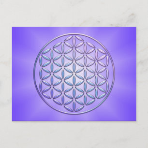 Flower of Life / Blume des Lebens - stamp violet Postcard