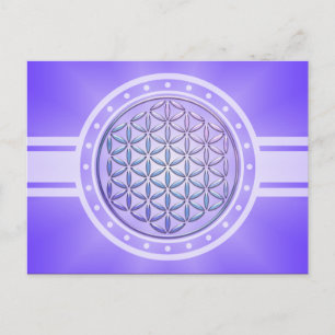 Flower of Life / Blume des Lebens - stamp violet Postcard