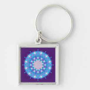 FLOWER OF LIFE/Blume des Lebens Stars Mandala Key Ring