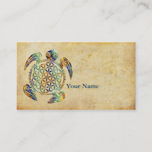 Flower of Life / Blume des Lebens - turtle Business Card