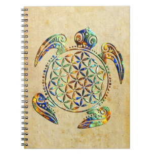 Flower of Life / Blume des Lebens - turtle coloure Notebook