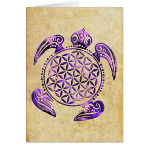 Flower of Life / Blume des Lebens - turtle purple