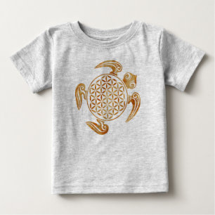 Flower of Life / Blume des Lebens - turtle stone Baby T-Shirt